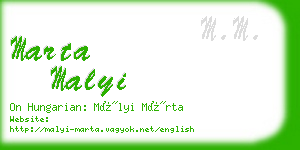 marta malyi business card
